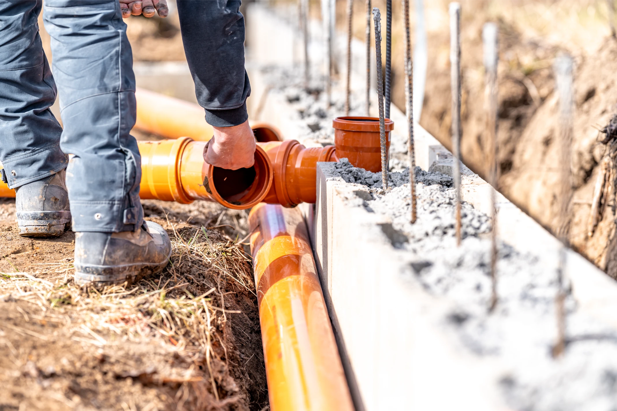 main line plumbing installaiton